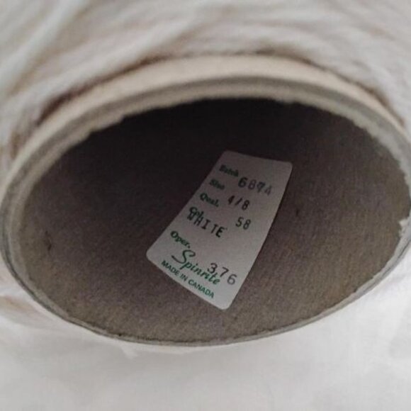 1# cone ~ Spinrite 4/8 wool yarn ~ natural white - Picture 2 of 2